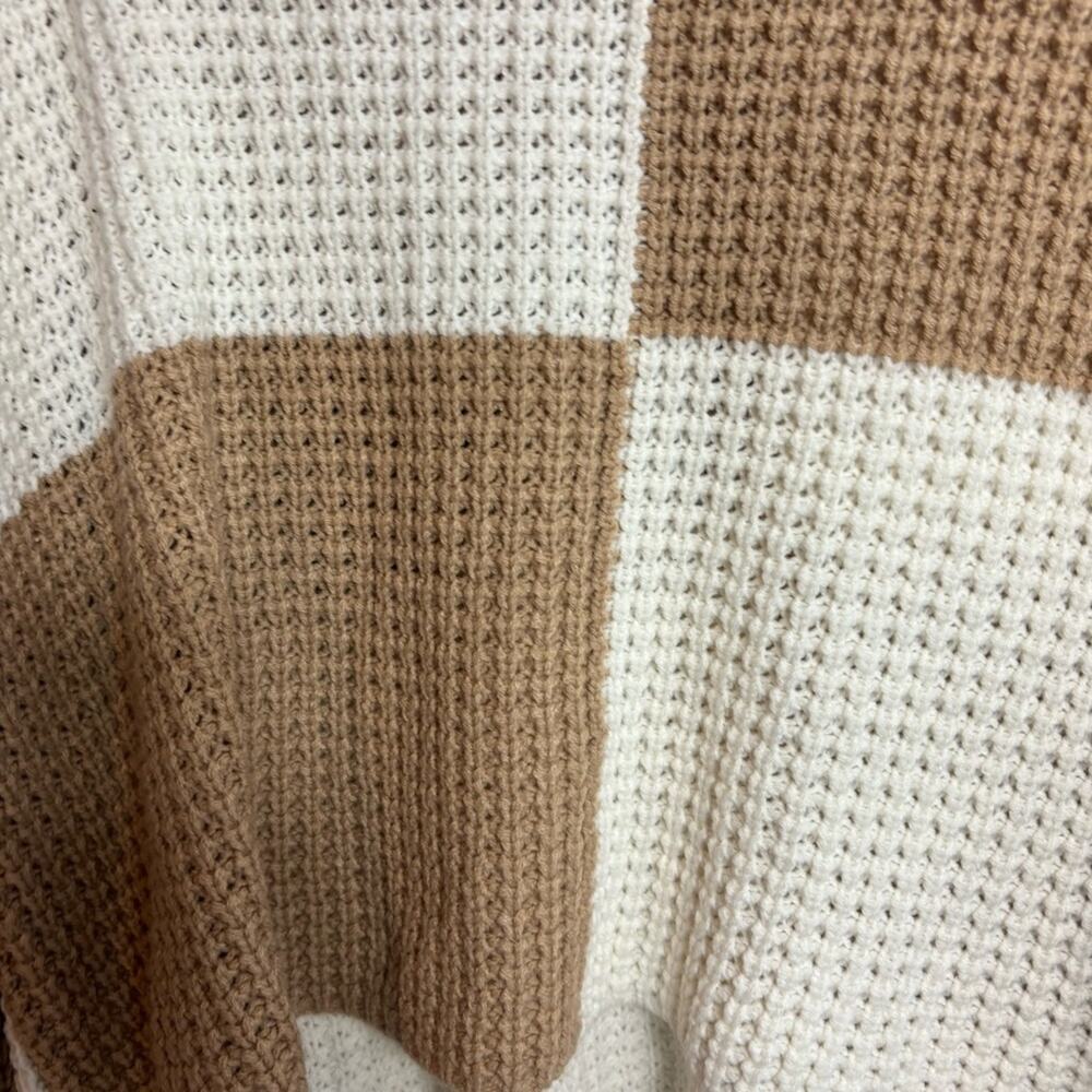 Jessica Simpson Beige White Long Sleeve Women Sweater Size XL - Picture 4 of 5